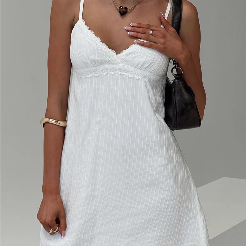 Princess Polly LUNYA MINI DRESS WHITE